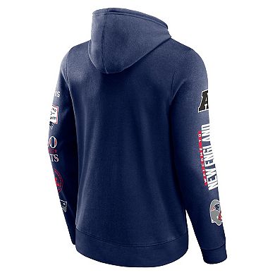 Men's Fanatics Branded Navy New England Patriots Extra Innings Pullover Hoodie