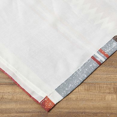 Greenland Home Kiva Western Boho Grommet Style Window Valance, 84 W x 16 L