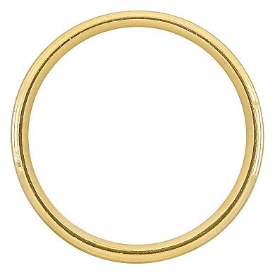 Stella Grace 10k Gold Men's 6 mm Brushed Finish Beveled Edge Wedding Band
