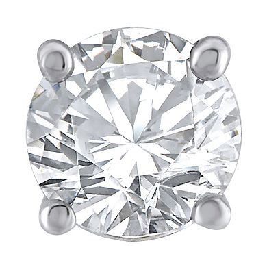 Yours and Mined 14k White Gold 1/4 Carat T.W. GSI Certified Diamond Solitaire Stud Earrings