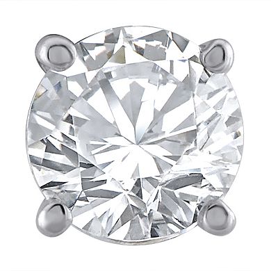 Yours and Mined 14k White Gold 1/3 Carat T.W. GSI Certified Diamond Solitaire Stud Earrings