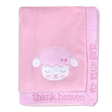 Baby Essentials "Thank Heaven For Little Girls" Baby Blanket and Door Sign Set