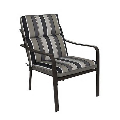 HFI O'Sundeck Stripe High-Back Chair Cushion