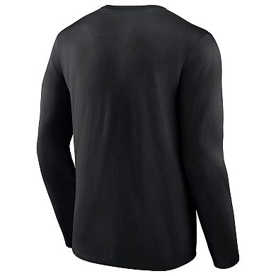 Men's Fanatics Branded Black Philadelphia Eagles 2022 NFC Champions Shadow Cast Long Sleeve T-Shirt