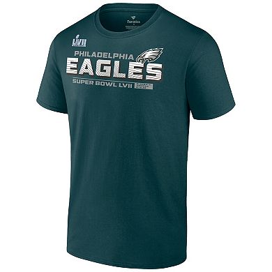 Men's Fanatics Branded Midnight Green Philadelphia Eagles Super Bowl LVII Vivid Striations T-Shirt
