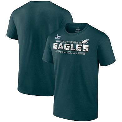 Men's Fanatics Branded Midnight Green Philadelphia Eagles Super Bowl LVII Vivid Striations T-Shirt