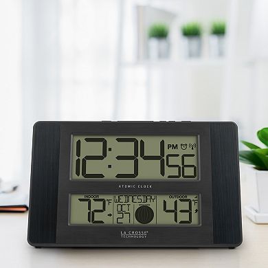 La Crosse Technology Atomic Digital Clock with Temperature & Moon Phase