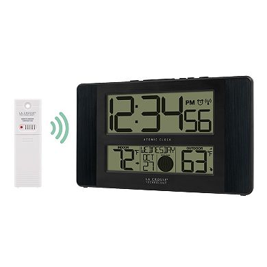 La Crosse Technology Atomic Digital Clock with Temperature & Moon Phase
