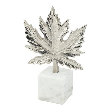 A&B Home Aluminum Leaf Sculpture Table Decor