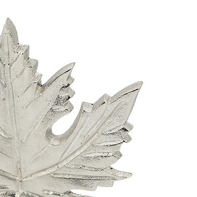 A&B Home Aluminum Leaf Sculpture Table Decor