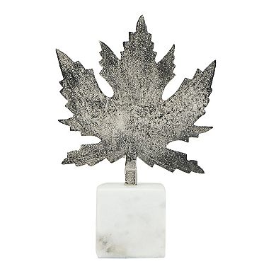 A&B Home Aluminum Leaf Sculpture Table Decor