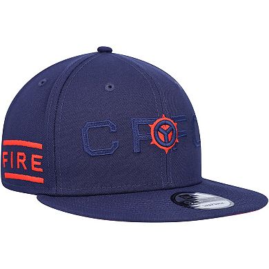 Men's New Era Navy Chicago Fire Kick Off 9FIFTY Snapback Hat