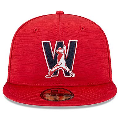 Men's New Era  Red Washington Nationals 2023 Clubhouse 59FIFTY Fitted Hat