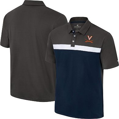 Men's Colosseum Charcoal Virginia Cavaliers Two Yutes Polo