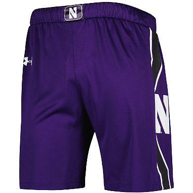 Men's Under Armour Purple Northwestern Wildcats Logo Replica Basketball Shorts