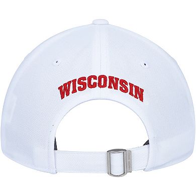 Men's Under Armour White Wisconsin Badgers Classic Adjustable Hat