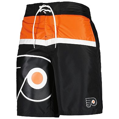 Men's Starter Black Philadelphia Flyers Sea Wind Swim Trunks