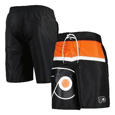 Men's Starter Black Philadelphia Flyers Sea Wind Swim Trunks