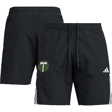 Men's adidas Black Portland Timbers Downtime Shorts