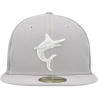 Men's New Era  Gray Miami Marlins 2023 On-Field Batting Practice 59FIFTY Fitted Hat