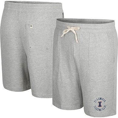 Men's Colosseum Heather Gray Illinois Fighting Illini Love To Hear This Terry Shorts