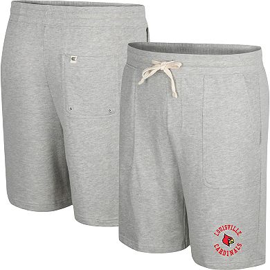 Men's Colosseum Heather Gray Louisville Cardinals Love To Hear This Terry Shorts