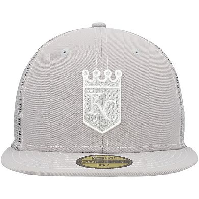 Men's New Era  Gray Kansas City Royals 2023 On-Field Batting Practice 59FIFTY Fitted Hat