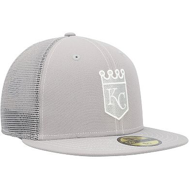 Men's New Era  Gray Kansas City Royals 2023 On-Field Batting Practice 59FIFTY Fitted Hat