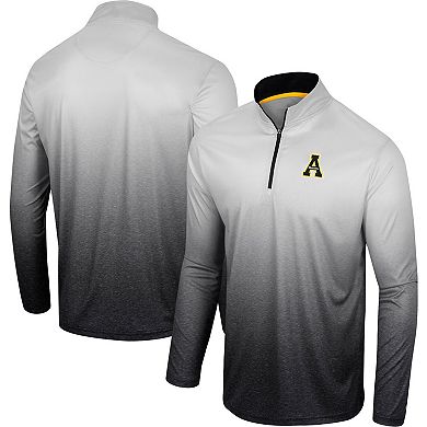 Men's Colosseum White/Black Appalachian State Mountaineers Laws of Physics Quarter-Zip Windshirt