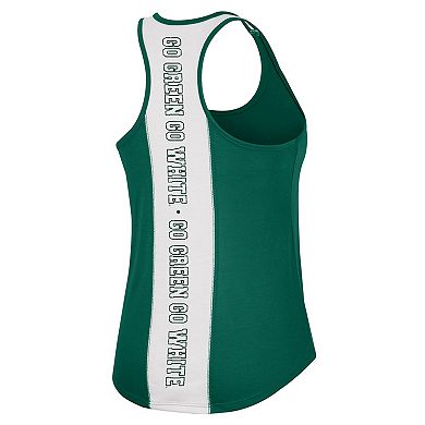 Women's Colosseum Green Michigan State Spartans 10 Days Racerback Scoop Neck Tank Top
