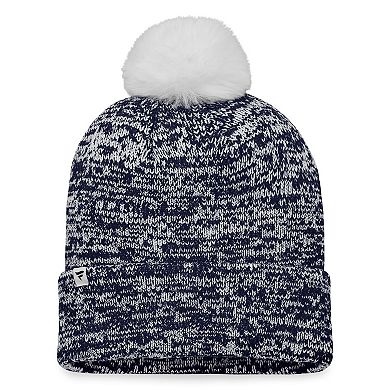 Women's Fanatics Branded Navy Montreal Canadiens Glimmer Cuffed Knit Hat with Pom