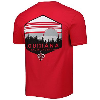 Men's Red Louisiana Ragin' Cajuns Landscape Shield T-Shirt