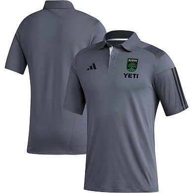 Men's adidas Gray Austin FC 2023 On-Field Training Polo