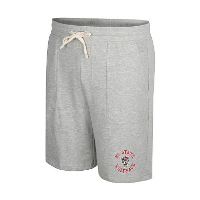Men's Colosseum Heather Gray NC State Wolfpack Love To Hear This Terry Shorts