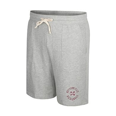 Men's Colosseum Heather Gray Mississippi State Bulldogs Love To Hear This Terry Shorts