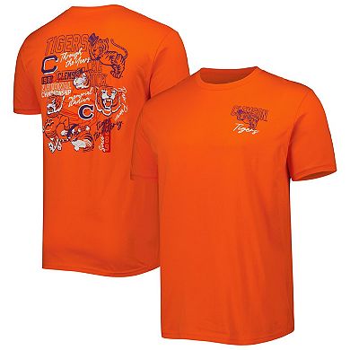 Men's Orange Clemson Tigers Vintage Through the Years Two-Hit T-Shirt