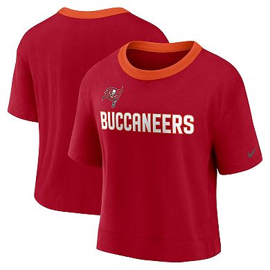 Women's Nike Red Tampa Bay Buccaneers High Hip Fashion Cropped Top