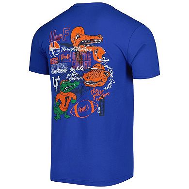 Men's Royal Florida Gators Vintage Through the Years Two-Hit T-Shirt