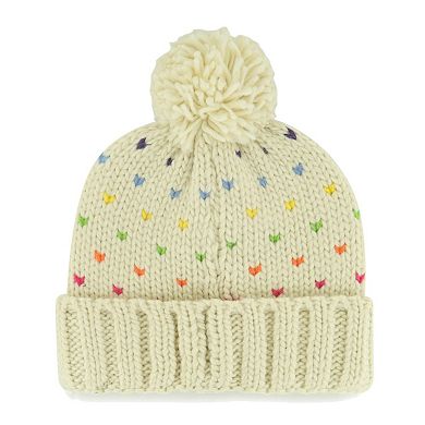 Girls Youth '47 Cream Washington Commanders Sprinkles Cuffed Knit Hat with Pom