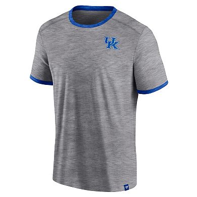 Men's Fanatics Branded Heather Gray Kentucky Wildcats Classic Stack Ringer T-Shirt