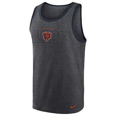 Men's Nike Heathered Charcoal Chicago Bears Tri-Blend Tank Top