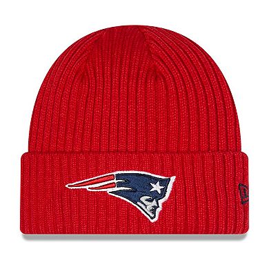 Youth New Era Red New England Patriots Core Classic Cuffed Knit Hat