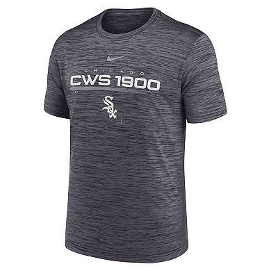 Men's Nike Black Chicago White Sox Wordmark Velocity Performance T-Shirt