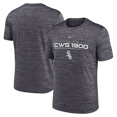 Men's Nike Black Chicago White Sox Wordmark Velocity Performance T-Shirt