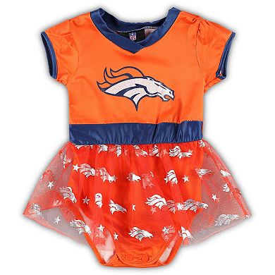 Infant Orange/White Denver Broncos Tailgate Tutu Game Day Costume Set