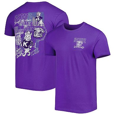 Men's Purple Kansas State Wildcats Vintage Through the Years Two-Hit T-Shirt