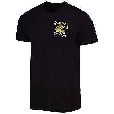 Men's Black Iowa Hawkeyes Vintage Through the Years Two-Hit T-Shirt