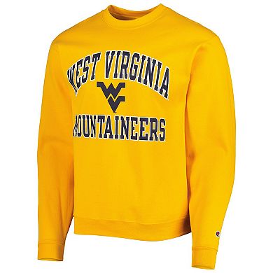 Men's Champion Gold West Virginia Mountaineers High Motor Pullover Sweatshirt