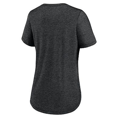 Women's Nike Heather Black Chicago White Sox Touch Tri-Blend T-Shirt