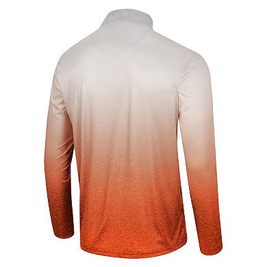 Men's Colosseum Orange/White Miami Hurricanes Laws of Physics Quarter-Zip Windshirt